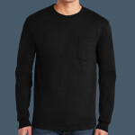 Ultra Cotton ® 100% US Cotton Long Sleeve T Shirt with Pocket