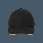 Sandwich Bill Cap with Striped Closure