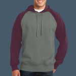 Raglan Colorblock Pullover Hooded Sweatshirt