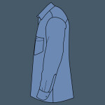 Long Size, Long Sleeve Striped Industrial Work Shirt