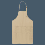 Easy Care Extra Long Bib Apron with Stain Release