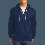 Lace Up Pullover Hooded Sweatshirt