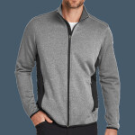 Full Zip Heather Stretch Fleece Jacket