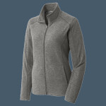 Women's Heather Microfleece Full Zip Jacket