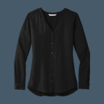 Women's Long Sleeve Button Front Blouse