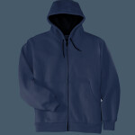 Heavyweight Full Zip Hooded Sweatshirt with Thermal Lining