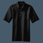 Heavyweight Cotton Pique Polo with Pocket