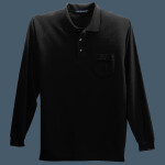 Long Sleeve Silk Touch Polo with Pocket