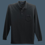 Long Sleeve Silk Touch Polo with Pocket